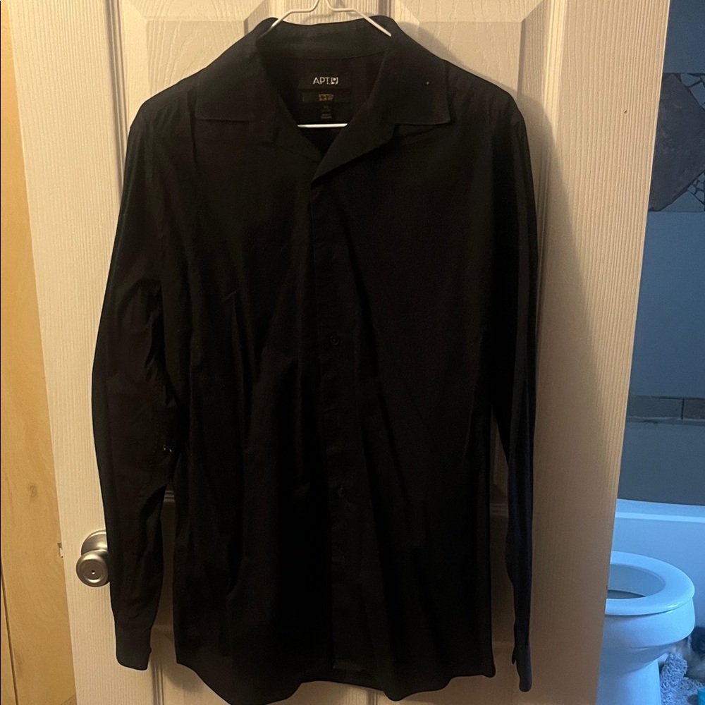 Apt. 9 Women's Black Button Down Shirt